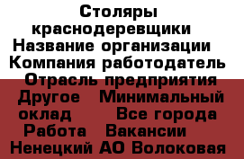 Столяры-краснодеревщики › Название организации ­ Компания-работодатель › Отрасль предприятия ­ Другое › Минимальный оклад ­ 1 - Все города Работа » Вакансии   . Ненецкий АО,Волоковая д.